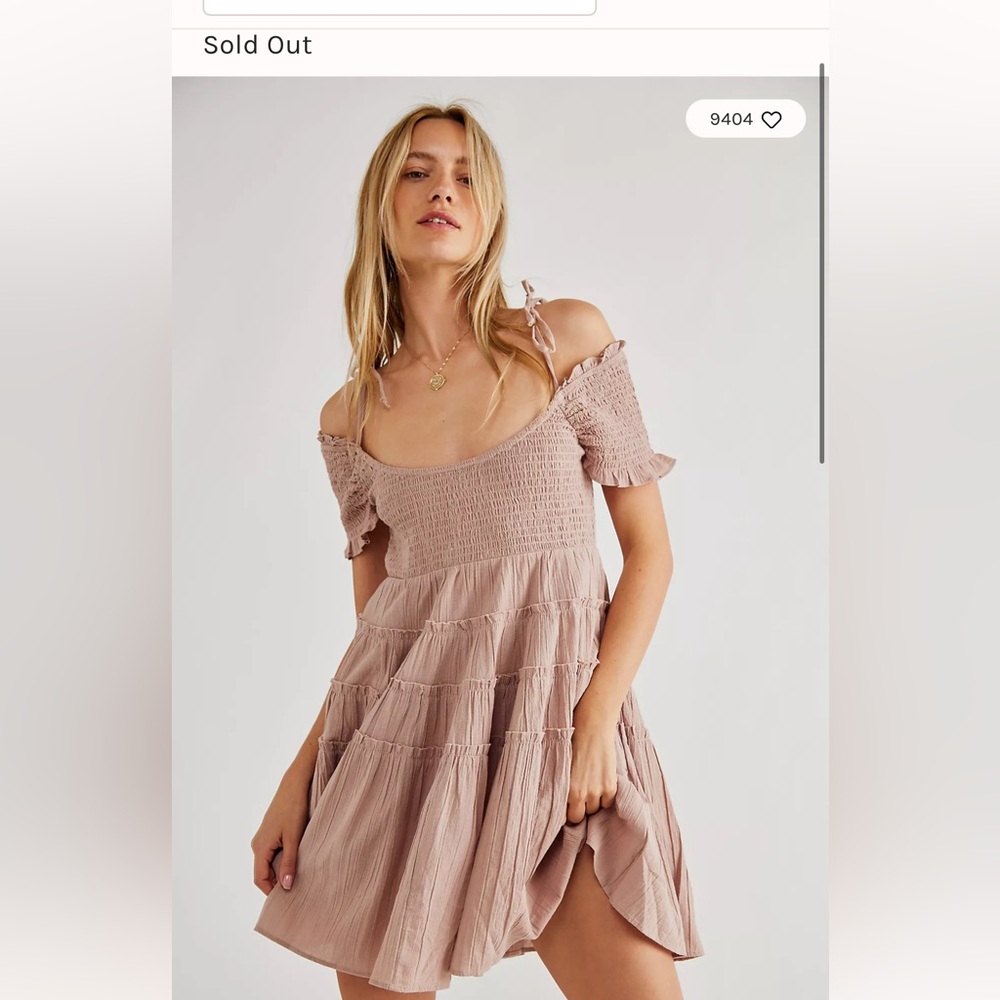 Free People Mauve Off-Shoulder Dress